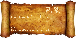 Pallos Nátán névjegykártya